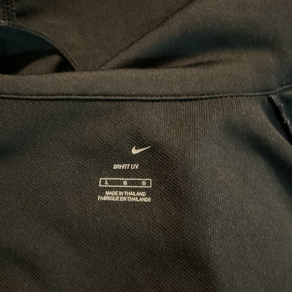 Nike Dri Fit Polo Shirt Mens Size Large Short Sleeve Casual Black White - Picture 7 of 9